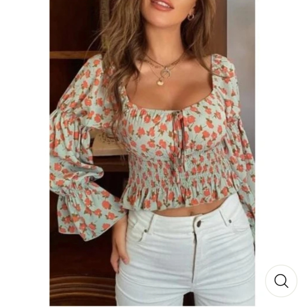 Alicia dimichele floral peplum top